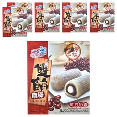 YUKI&LOVE 雪之戀 雙餡麻糬 紅豆奶香, 台灣名物 MOCHI ROLL, 300g, 6盒
