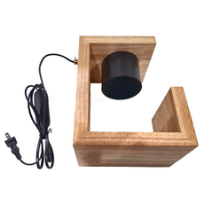 可調光定時融蠟燈 蠟燭燈 + 鹵素燈泡2入 (暖燭燈 香氛蠟燭專用燈台) 26*16*12cm/個, 日式幾何造型