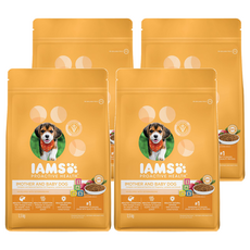 IAMS 愛慕思 健康優活 幼犬與懷孕母犬營養配方乾糧 - 健康消化系統 維護抵抗力 健康認知能力, 小麥, 1.5kg, 4袋