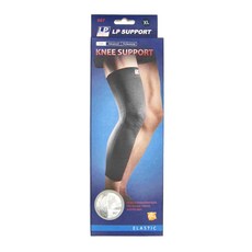 LP SUPPORT 運動防護系列 高效伸縮全腿式膝護套 667, 黑色, 1個