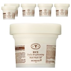 SKINFOOD 稻米日常亮白水洗面膜 210g, 1罐, 6罐