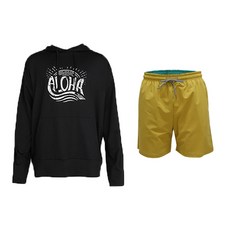 VENDIS 男性馬爾地夫連帽防磨衣上衣 C274 + Sided 海灘褲 M613 套組