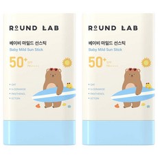 라운드랩 유아용 마일드 선스틱 SPF50+ PA++++, 21g, 2개