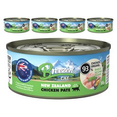 브리젠 전연령 고양이 뉴질랜드 파테 주식캔, 5개, 80g, 닭