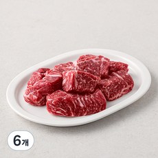 육교시 한우 찹스테이크 1등급, 180g, 6개