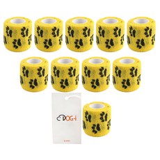 Dog-i 寵物專用自黏繃帶 10入, 黃色