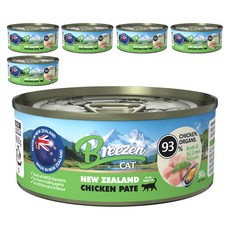 브리젠 전연령 고양이 뉴질랜드 파테 주식캔, 6개, 80g, 닭