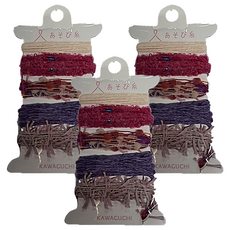 KAWAGUCHI迷你編織器用線 柔軟纖維 色彩繽紛 手感滑順 輕鬆編織 激發創作靈感, TK15-432, 3入