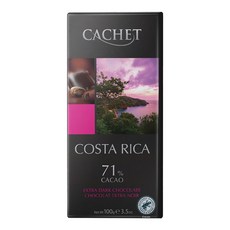 CACHET 71%哥斯大黎加可可豆醇黑巧克力, 1片, 100g