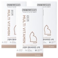 프롬벳 고양이 순수스틱 영양제, 12회분, 종합영양제, 3개