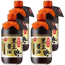 萬家香 黑豆醬油, 450ml, 4瓶