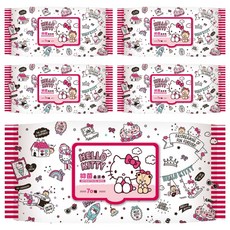 三麗鷗 Hello Kitty 抑菌柔濕巾 加蓋 200 x 150mm, 1入, 5包