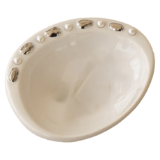 沐慕家居 貝殼造型陶瓷首飾盤