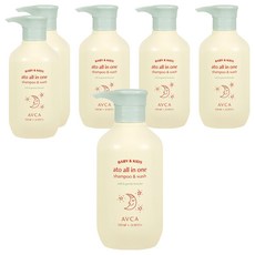 아브카 베이비 앤 키즈 아토 올인원 샴푸 앤 워시 무향, 6개, 500ml