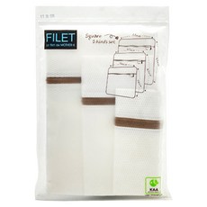 MOTHER-K 無螢光劑方型洗衣袋3入組 S 34*34cm+M 48*45cm+L 58*58cm, 1組