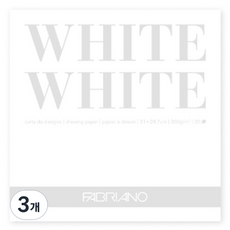 파브리아노 믹스드미디어 스케치북 상단제본 300g WW01, 200 x 200 mm, 3개, 20매