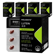 HOLIDAYS 綜合維他命葉黃素2.0, 30顆, 5入
