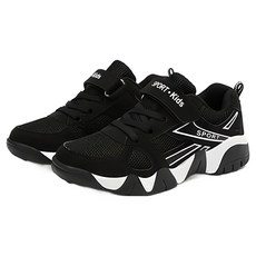 魯路修 雙層網眼運動鞋 BC125 230mm 黑色 - 時尚透氣兒童運動鞋