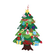 半島良品 DIY毛氈裝飾聖誕樹 漸層款, 多色, 1件