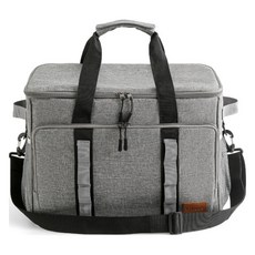Ez2mk G8 大容量野餐保溫保冷袋, 38L, 灰色