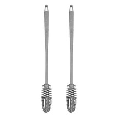 長柄矽膠奶瓶刷 320 x 35 x 35mm 49g 2個, 灰色, 1組