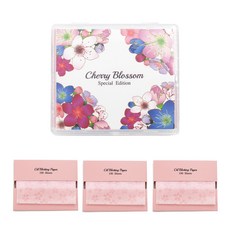 varuza 鏡盒吸油面紙 櫻花香, 200張, 1套
