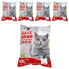 SAKE 細球礦砂 10L 貓砂, 6kg, 5包, 尤加利