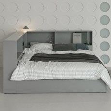 도모 캐비넥스 헤드 수납형 침대 프레임 단품 방문설치, 그레이