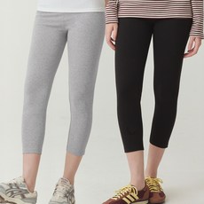 ELLE PARIS 8부 베이직 레깅스 - 2pcs 팩