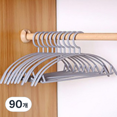 포홈 구김없는 라인업 옷걸이, 그레이, 90개