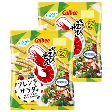 Calbee 卡樂比 Kappa Ebisen 河童蝦條 法式沙拉味, 64g, 2包
