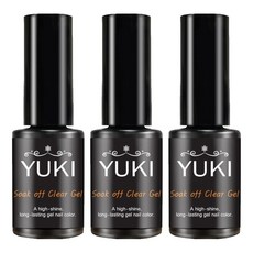YUKI 可卸式透明凝膠, 單一顏色, 5g, 3個