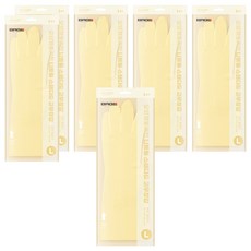 브릭글로 안찢어지는 니트릴 고무장갑, 버터옐로우, 대(L), 6세트