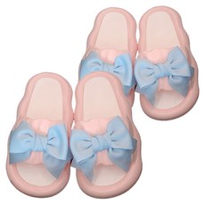 theneed 蓬鬆雲朵蝴蝶結拖鞋, 2個, 粉紅色