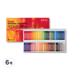 Pentel 飛龍文具 油性粉彩, 48色, 6個