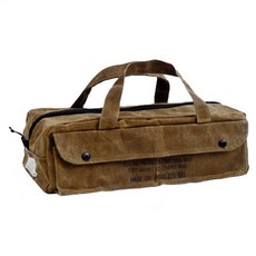 POST GENERAL WAXED CANVAS TOOL BAG BOXY 帆布工具袋, 咖啡棕色, 1個