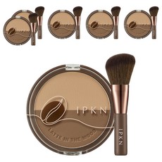 IPKN Latteholic Latte in the Mood Shading + 化妝刷套裝 9.8g, 01 Pecan Brown, 6組