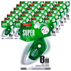 長立文具 Super 滾輪修正帶 8公尺, 一組6個, 顏色隨機, 30個