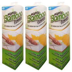 JML MIGHTY BAMBOO 強吸力天然竹纖維紙巾擦拭巾 Set 20張 超強吸水力 可機洗, 3盒