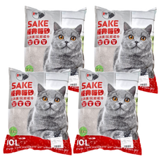 SAKE 細球礦砂 10L 貓砂, 6kg, 4包, 尤加利