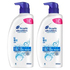 헤드앤숄더 두피 토탈 솔루션 샴푸 딥클린, 850ml, 2개