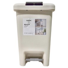 FANCY LIFE 雙開式垃圾桶, 30 x 27 x 19.5cm, 白色, 1個