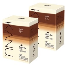 KANU 漸層奶香雙拿鐵咖啡 低溫萃取 韓國國民咖啡, 13.5g, 30條, 2盒