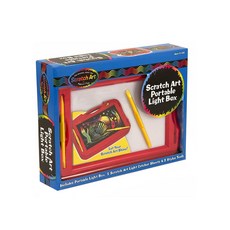 Melissa&Doug 瑪莉莎 勞作刮畫 攜帶型燈箱, 1盒, 多色