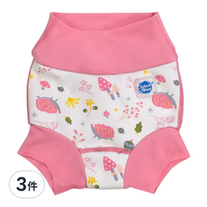 Splash About Happy Nappy 3D加強版 游泳尿布褲, Neoprene 潛水專用面料, 四針六線精細車工, XL, 3件
