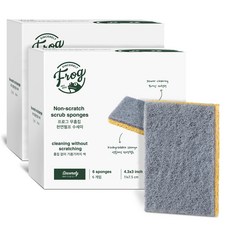 SINCERELY Frog 防刮紙漿洗碗布, 6入, 2盒