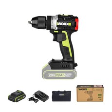 WORX 20V 충전 드릴 드라이버 WU182.1, 본품 + 배터리 1개, 1개