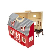 Melissa&Doug 瑪莉莎 角色扮演, 小折原木娃娃屋 穀倉, 1組