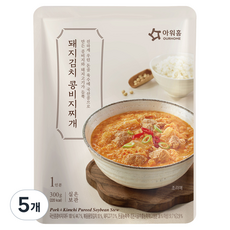 아워홈 돼지김치 콩비지찌개, 5개, 300g