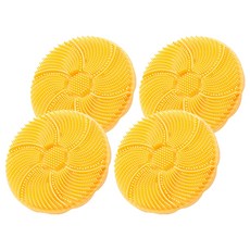 Itgom 乾淨小熊 細密洗臉潔面矽膠刷, 黃色, 4個